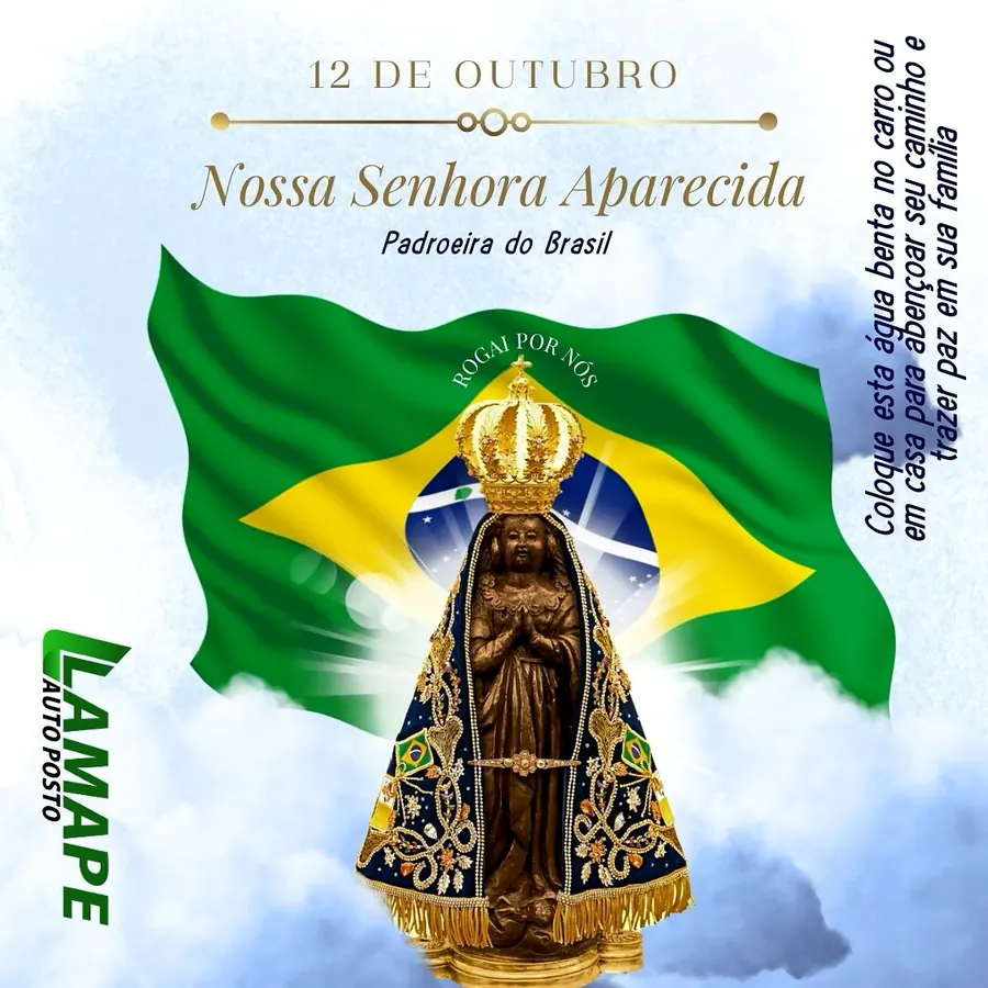 Homenagem a Nossa Senhora Aparecida, padroeira do Brasil
